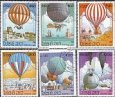 Známky Laos 1983 Balóny razítkovaná séria Známky Laos 1983 Balóny razítkovaná séria