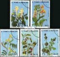 *Známky Sv. Tomáš 1988 Liečivé rastliny, razítkovaná séria