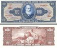 *100 Cruzeiros Brazília 1964, P170 UNC *100 Cruzeiros Brazília 1964, P170 UNC
