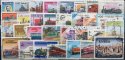Známky tematické - 100 rôznych, vlaky - železnice
