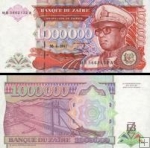 *1 000 000 Zaires Zair 1993, P45b UNC