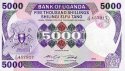 *5000 Shillings Uganda 1986, P24 UNC