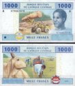 *1000 Frankov Gabon (Central African States) 2002, P407A UNC
