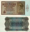 100 biliónov (100,000,000,000,000) mariek Nemecko 1924 - REPLIKA