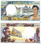 *500 Frankov Francúzska Polynézia 1995-2012, P1 UNC