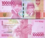 *100 000 Rupií Indonézia 2016-21, P160 UNC
