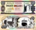 *20 Dolárov Guyana 1996-2018, P30 UNC