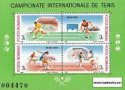 Známky Rumunsko 1988 Tenisový grandslam hárček MNH