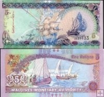 *5 Rufiyaa Maldivy 1999-2011, P18 UNC