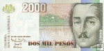 **2000 Pesos Kolumbia 2000