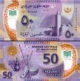 *50 Ouguiya Mauritánia 2017-21, P22 UNC polymer *50 Ouguiya Mauritánia 2017-21, P22 UNC polymer