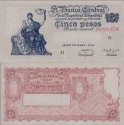 *5 pesos Argentína 1951, P264c UNC