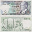 *10 000 tureckých lír Turecko 1984-2002, P200 UNC