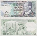 *10 000 Lirasi Turecko 1984-2002, P200b UNC