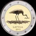 *2 Euro Lotyšsko 2015, Bocian čierny