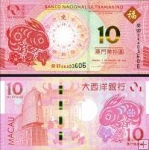 *10 patacas Macao 2023 P88H B.N.U. Rok králika UNC