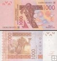 *1000 Frankov Niger (WAS) 2003 (2014), P615Hn UNC