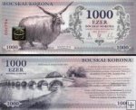 *HAJDÚNÁNÁS (Maďarsko) 1000 Bocskai Korona 2012-21 UNC