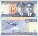 *10 Litu Litva 2001, P65 UNC