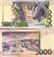 5000 Dobras Svatý Tomáš a Princův ostrov 2013, P65d UNC 5000 Dobras Svatý Tomáš a Princův ostrov 2013, P65d UNC