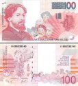 *100 Frankov Belgicko 1995-1999, P147 UNC