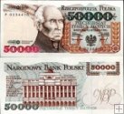 *50 000 zlotych Poľsko 1993, P159 UNC