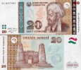 *20 Somoni Tadžikistan 2017, P25b UNC