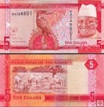 *5 Dalasis Gambia 2015, P31 UNC