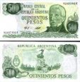 *500 Pesos Argentína 1977-82, P303 UNC *500 Pesos Argentína 1977-82, P303 UNC