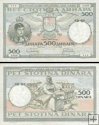 *500 Dinárov Juhoslávia 1935, P32 AU