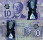 *10 Dolárov Kanada 2013, P107 polymer UNC
