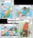Známky Kuba 1990 Športová turistika - razítkovaná séria Známky Kuba 1990 Športová turistika - razítkovaná séria