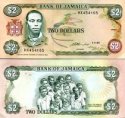 *2 Doláre Jamajka 1989-93, P69 UNC