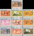 *Známky Jemen (kráľovstvo) 1968 LOH Mexico, razená séria