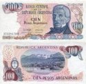100 Pesos Argentinos Argentína 1983, P315