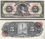 *5 Pesos Mexiko 1963, P60h UNC