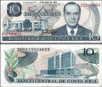 *10 Colones Kostarika 1972-87, P237 UNC