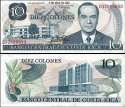 *10 Colones Kostarika 1972-87, P237 UNC