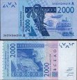 *2000 Frankov Pobrežie Slonoviny- Západoafrické štáty 2024 P116A *2000 Frankov Pobrežie Slonoviny- Západoafrické štáty 2024 P116A