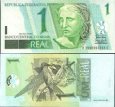 *1 Real Brazília 2003 P251 UNC, hlava Libertas & kolibrík