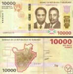 *10000 Frankov Burundi 2015-18, P54 UNC