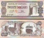 *20 guyanských dolárov Guyana 1988-1996 P27 UNC