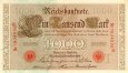 *1000 nemeckých mariek Nemecká ríša 1910, P44 F-VF *1000 nemeckých mariek Nemecká ríša 1910, P44 F-VF