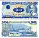 *5000 Dong Vietnam 1991, P108 UNC