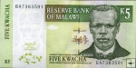 *5 Kwacha Malawi 2005, P36b UNC