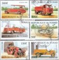 *Známky Čad 1998 Hasičské automobily razítkovaná séria *Známky Čad 1998 Hasičské automobily razítkovaná séria