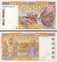 *1000 Frankov Senegal (Západoafrické štáty) 2002, P711Kl UNC