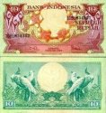 *10 Rupií Indonézia 1959, P66 UNC