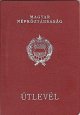 Cestovný pas Maďarsko, vydaný v roku 1972