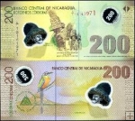 *200 Córdobas Nikaragua 2012, polymer P205 UNC